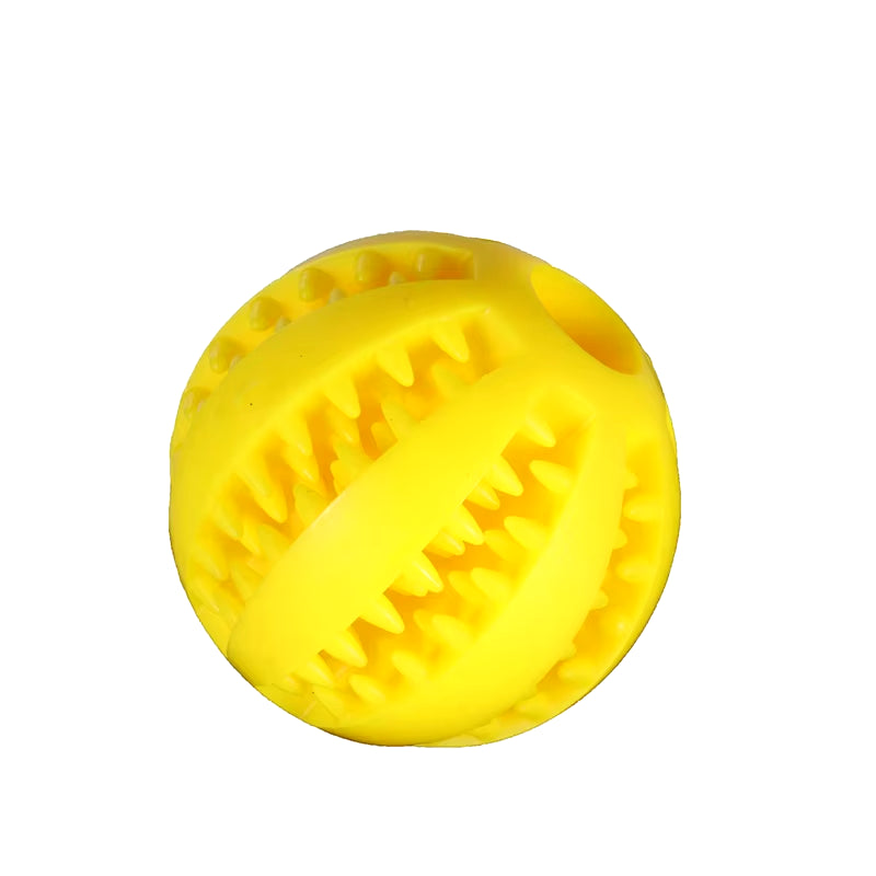 Natural Rubber Dog Chew Toys - Interactive Tooth Cleaning Treat Ball, Extra-Tough Elasticity, 5cm
